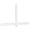 Ekena Millwork Eugene Architectural Grade PVC Gable Bracket, 108"W x 54"H x 2"D x 6"F, 12/12 Pitch GBP108X54X0206EUG00 - alternate 1